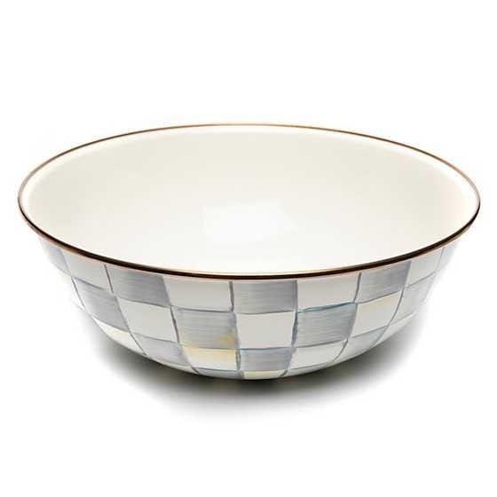 MacKenzie-Childs Bowls Sterling Check Enamel Everyday Bowl - Extra Large