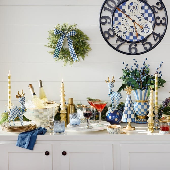 MacKenzie-Childs Bowls Sterling Check Enamel Everything Bowl