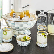 MacKenzie-Childs Bowls Sterling Check Enamel Pinch Bowl