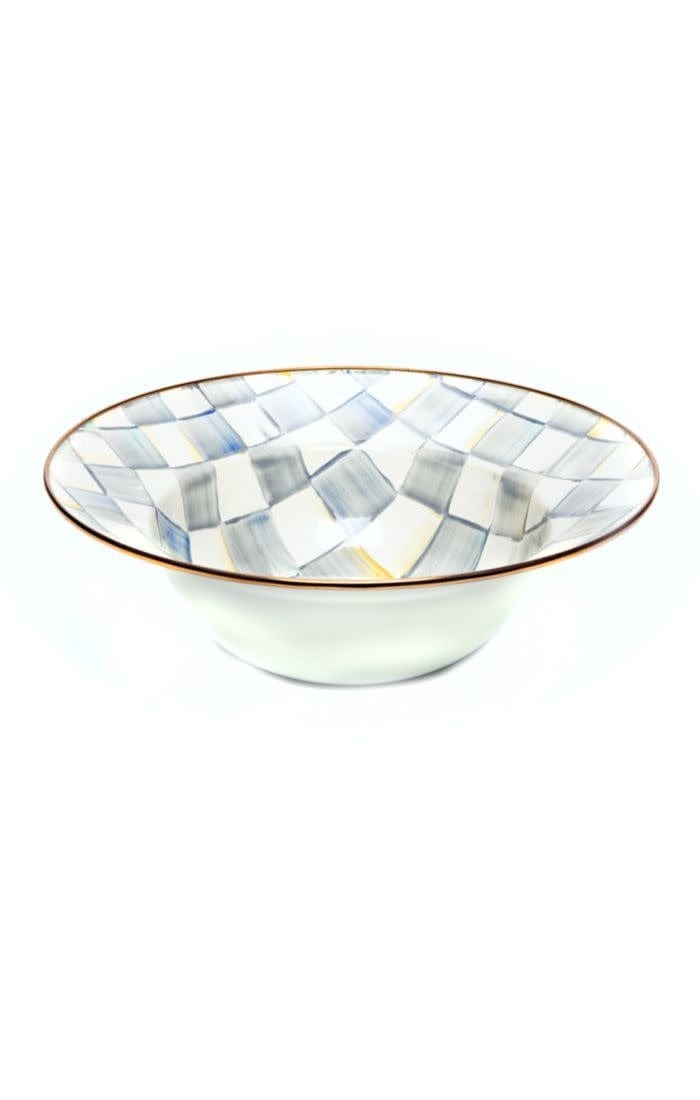 MacKenzie-Childs Bowls Sterling Check Enamel Serving Bowl