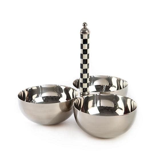 MacKenzie-Childs Bowls Supper Club Trio - Courtly check