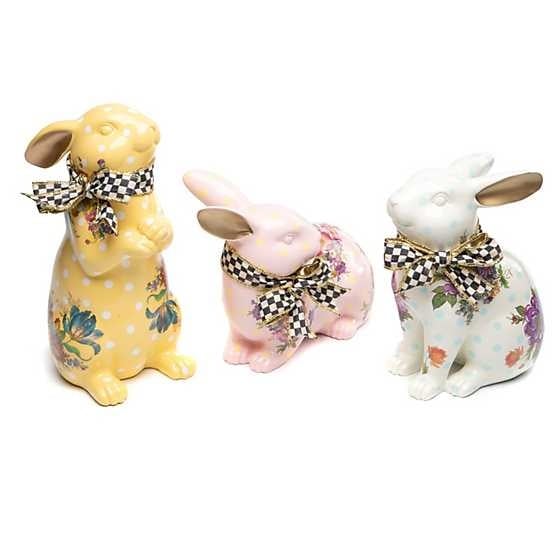 MacKenzie-Childs Bunnies & Rabbits Florabunda Bunny - Yellow - FINAL SALE