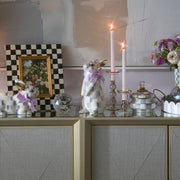 MacKenzie-Childs Bunnies & Rabbits Violet Check Standing Bunny