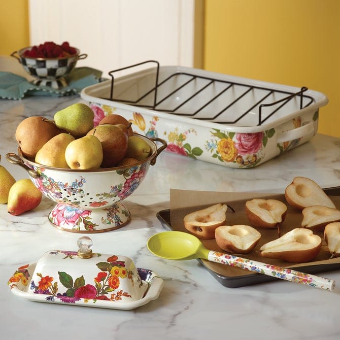 MacKenzie-Childs Butter Dish White Flower Market Butter Box