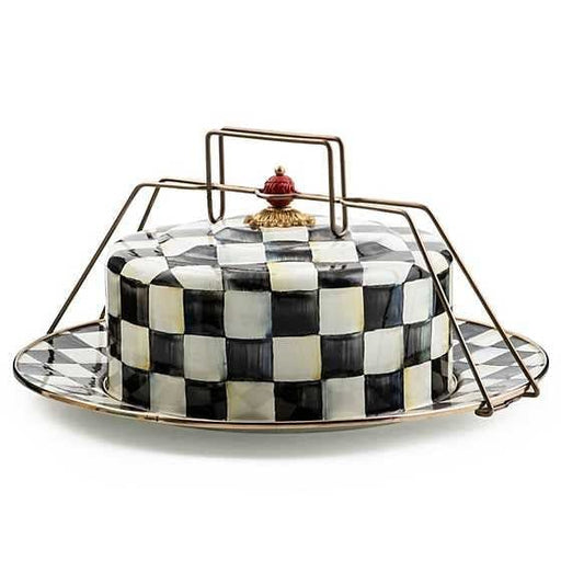 MacKenzie-Childs Cake Carriers Mackenzie-Childs Courtly Check Enamel Cake Carrier