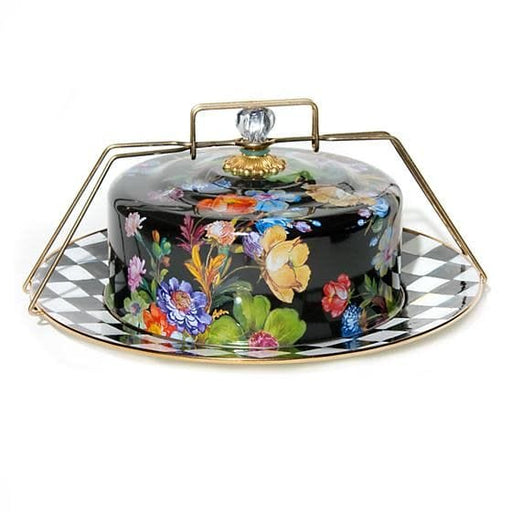 MacKenzie-Childs Cake Carriers MacKenzie-Childs Flower Market Cake Carrier - Black