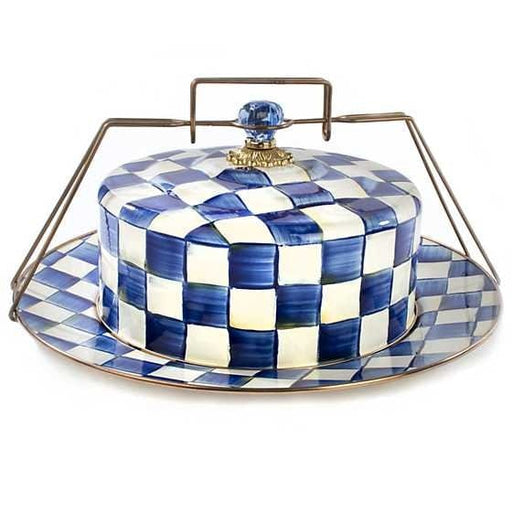 MacKenzie-Childs Cake Carriers Royal Check Enamel Cake Carrier