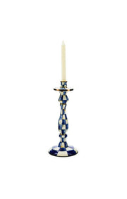 MacKenzie-Childs candle holder Royal Check Large Candlestick