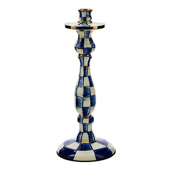MacKenzie-Childs candle holder Royal Check Large Candlestick