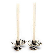 MacKenzie-Childs Candle Holders Courtly Check Butterfly Candle Holders - Set of 2