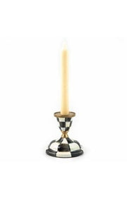 MacKenzie-Childs Candle Holders Courtly Check Enamel Candlestick - Short