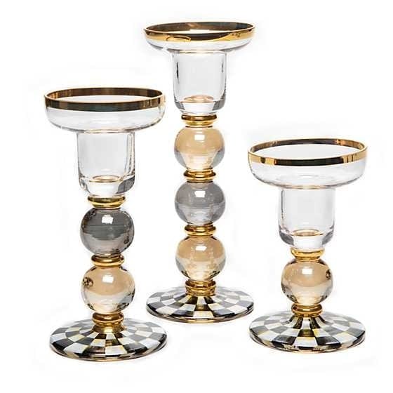 MacKenzie-Childs Candle Holders Courtly Check Sphere Candlestick - Large