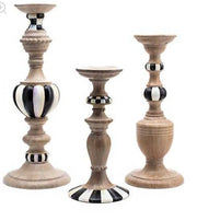 MacKenzie-Childs Candle Holders Courtly Pillar Candle Holders - Set of 3