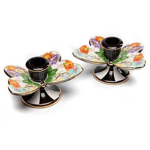 MacKenzie-Childs Candle Holders Flower Market Butterfly Candle Holders - Set of 2