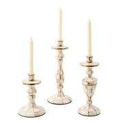 MacKenzie-Childs Candle Holders Mackenzie-Childs Mocha Check Large Candlestick