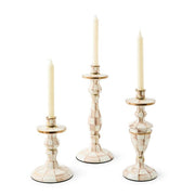 MacKenzie-Childs Candle Holders Mackenzie-Childs Mocha Check Medium Candlestick