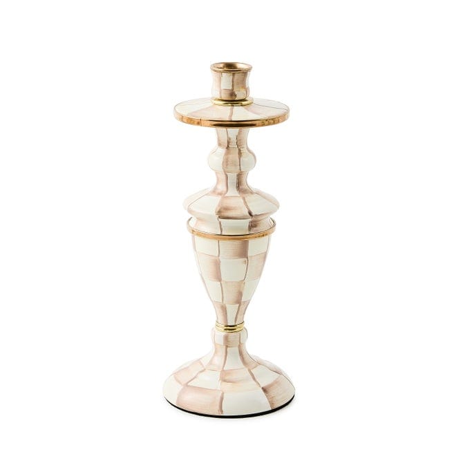 MacKenzie-Childs Candle Holders Mackenzie-Childs Mocha Check Medium Candlestick
