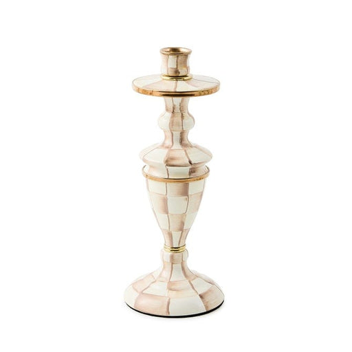 MacKenzie-Childs Candle Holders Mackenzie-Childs Mocha Check Medium Candlestick