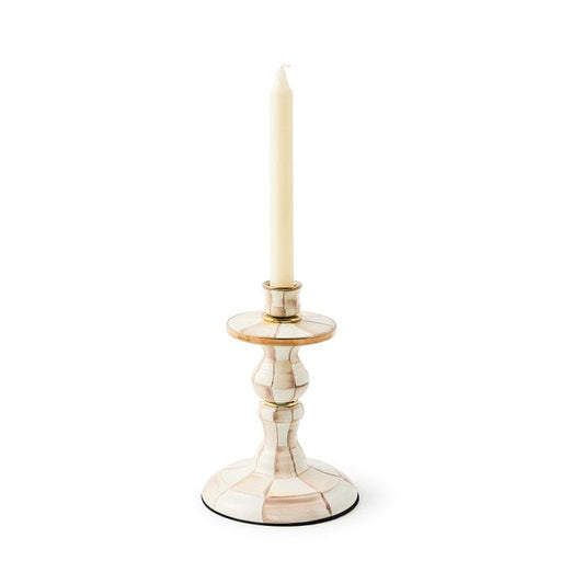 MacKenzie-Childs Candle Holders Mackenzie-Childs Mocha Check Small Candlestick