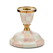 MacKenzie-Childs Candle Holders Rosy Check Short Candlestick