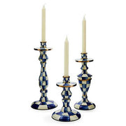 MacKenzie-Childs Candle Holders Royal Check Medium Candlestick