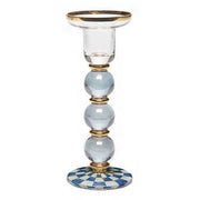 MacKenzie-Childs Candle Holders Royal Check Sphere Candlestick - Large