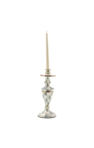 MacKenzie-Childs Candle Holders Sterling Check Enamel Candlestick - Medium
