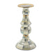 MacKenzie-Childs Candle Holders Sterling Check Enamel Pillar Candlestick - Large