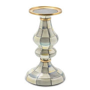 MacKenzie-Childs Candle Holders sterling check enamel pillar candlestick - medium core UNITS