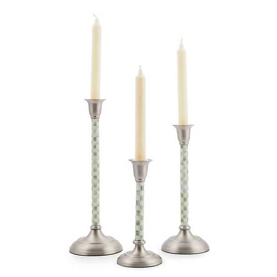 MacKenzie-Childs Candle Holders Sterling Check Large Candlestick