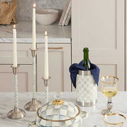 MacKenzie-Childs Candle Holders Sterling Check Medium Candlestick
