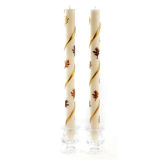 MacKenzie-Childs Candles Autumn Leaf Dinner Candles - Set of 2