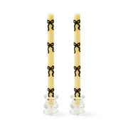 MacKenzie-Childs Candles Black Bow Dinner Candles, Set of 2
