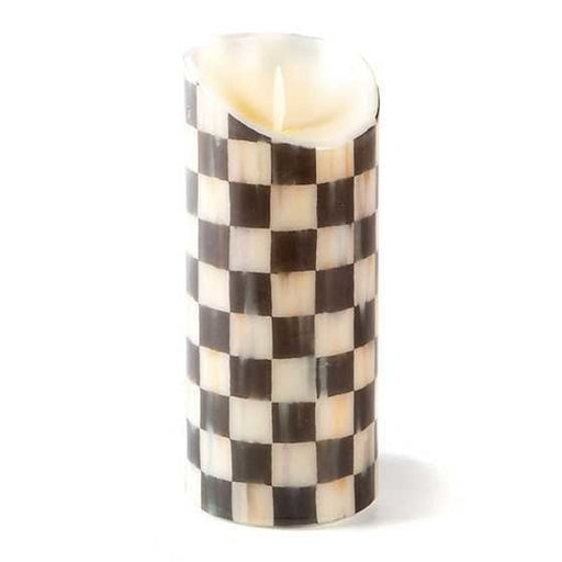 MacKenzie-Childs Candles Courtly Check Flicker 7" Pillar