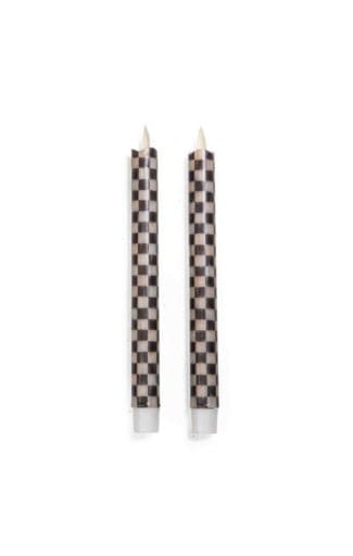 MacKenzie-Childs Candles Courtly Check Flicker Dinner Candles - Set of 2