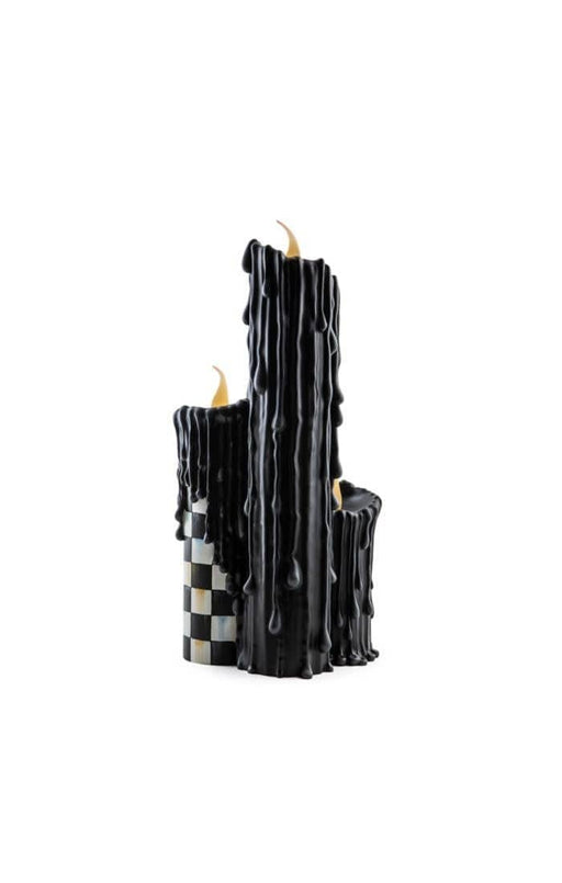 MacKenzie-Childs Candles courtly check melting candle cluster