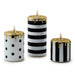 MacKenzie-Childs Candles Courtly Illuminated Stripe & Dot Candles, Set of 3