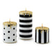 MacKenzie-Childs Candles Courtly Illuminated Stripe & Dot Candles, Set of 3