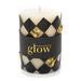 MacKenzie-Childs Candles Harlequin Bee 4" Black Pillar Candle