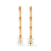 MacKenzie-Childs Candles Pink Bow Dinner Candles, Set of 2