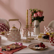 MacKenzie-Childs Candles Pink Hearts Dinner Candles, Set of 2