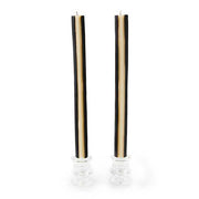 MacKenzie-Childs Candles Quatro Black & Ivory Dinner Candles, Set of 2