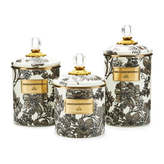 MacKenzie-Childs Canister Mackenzie-Childs Sterling English Garden Large Canister