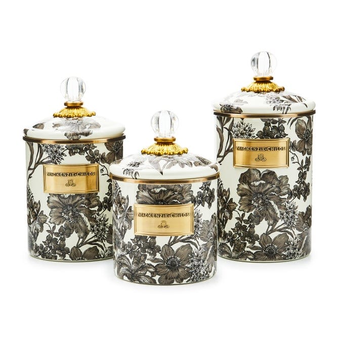 MacKenzie-Childs Canister Mackenzie-Childs Sterling English Garden Medium Canister