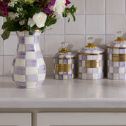 MacKenzie-Childs Canister MacKenzie-Childs Violet Check Demi Canister
