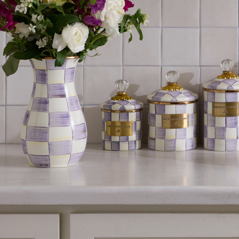 MacKenzie-Childs Canister MacKenzie-Childs Violet Check Demi Canister