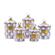 MacKenzie-Childs Canister Mackenzie-Childs Violet Check Large Canister