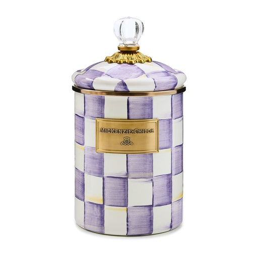 MacKenzie-Childs Canister Mackenzie-Childs Violet Check Medium Canister