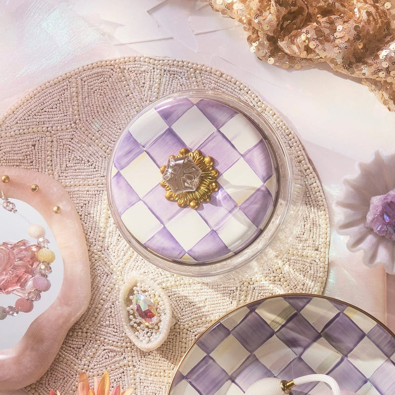 MacKenzie-Childs Canister Mackenzie-Childs Violet Check Medium Kitchen Canister
