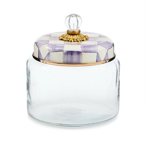 MacKenzie-Childs Canister Mackenzie-Childs Violet Check Medium Kitchen Canister